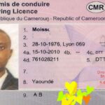 Exemple de permis de conduire au Cameroun