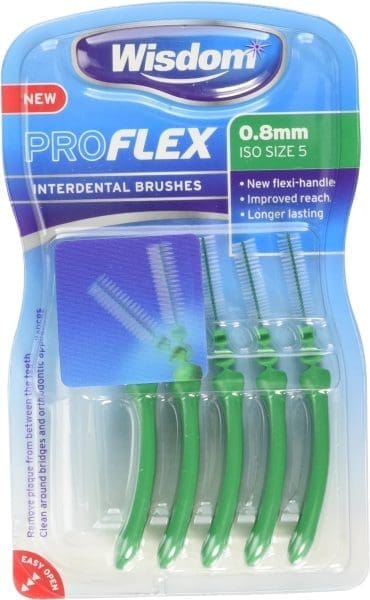Wisdom-Proflex-Brosse-Interdentaire-Verte-0,80Mm-e1695989062224-1.jpg Brosse interdentaire Wisdom Proflex verte 0,80 mm
