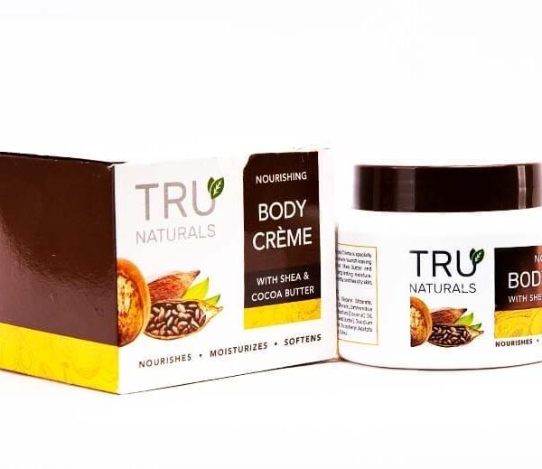Tru-Naturals-Shea-Cocoa-Butter-Nourishing-Body-Creme-250G.jpg Crème corporelle nourrissante au beurre de karité et de cacao Tru Naturals 250 g