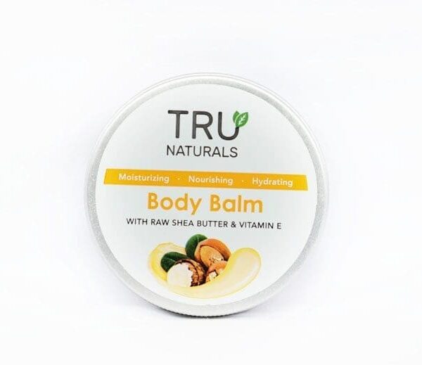 Tru-Naturals-Raw-Shea-Vit-E-Body-Balm-100G.jpg Baume corporel Tru Naturals au beurre de karité brut et à la vitamine E 100 g